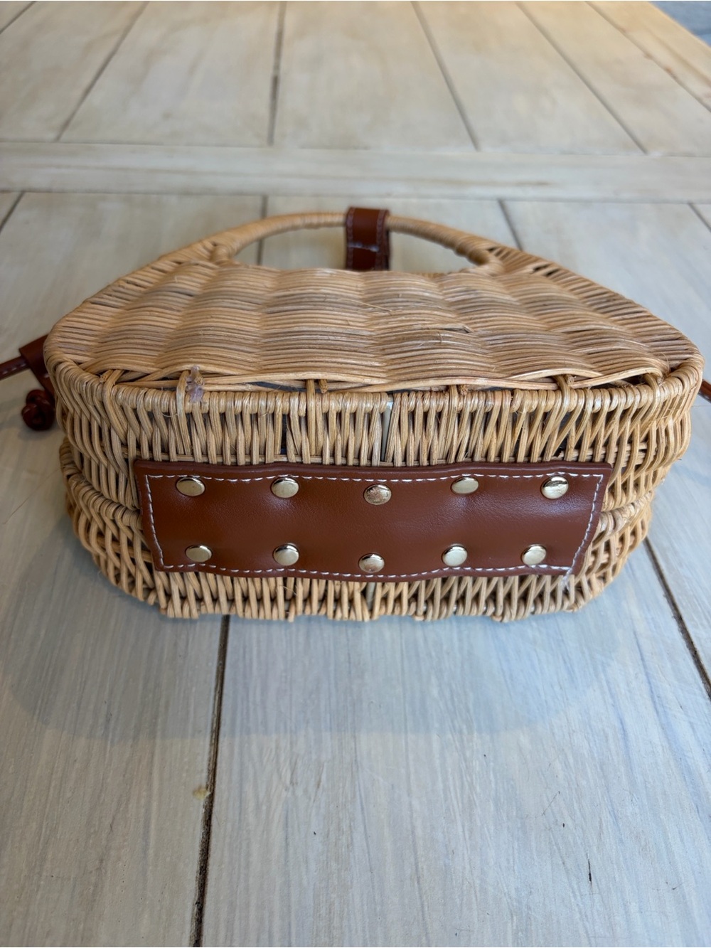 ZARA RATTAN RIGID MINI BAG - Picture 5 of 9